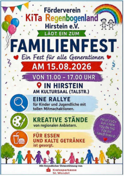 Familienfest KiTa regenbogenland Hirstein