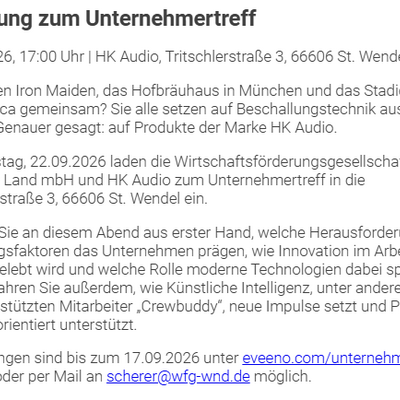 Einladung Unternehmertreff