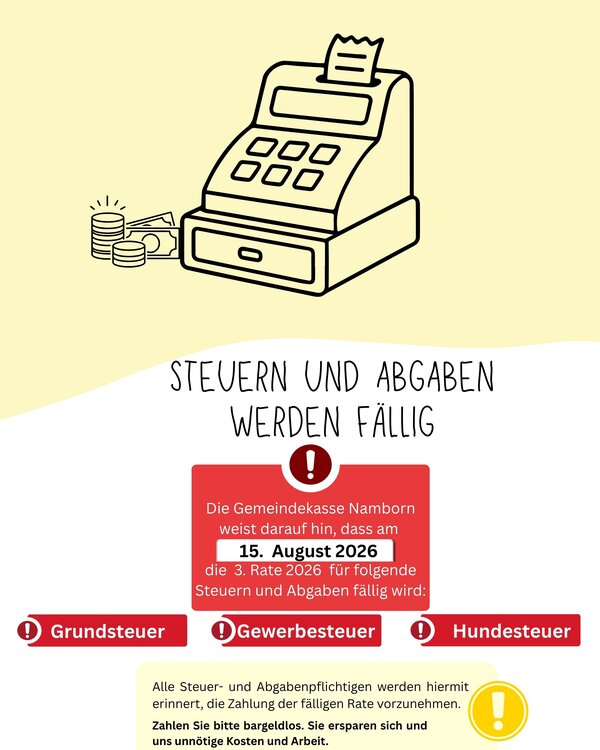 Steuern und Abgaben 3. Rate