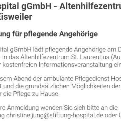 Stiftung Hospital_Infoveranstaltung