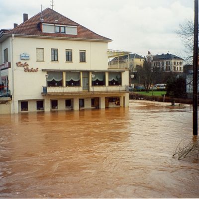 Schadenspotenzial durch Bebauung in den Überflutungsbereichen